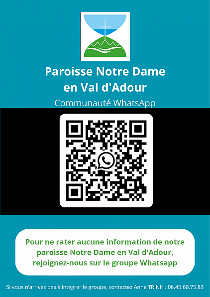QR code paroisse Notre-Dame en Val d'Adour communauté whatsapp